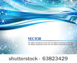 blue abstract winter card....