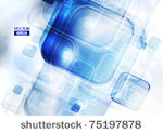 blue abstract digital...