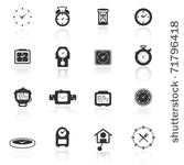 icon set  clocks