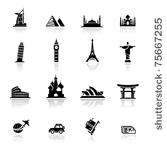 icons set  landmarks and...