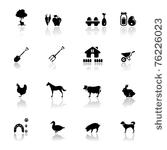 icons set farm