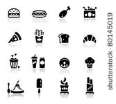 icons set junk food