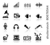 icons set audio