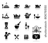 icons set restaurant