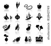 icons set vegetable