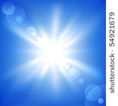 sun on a blue sky. vector...