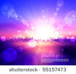 vector blurry sunset view