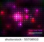 vector lights on a black...