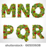 mnopqr  vector christmas tree...