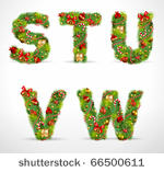 stuvw  vector christmas tree...