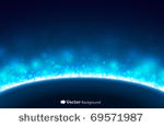 space background with blue light