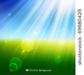 vector blurry summer view with...