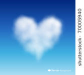 heart shaped cloud in the blue...