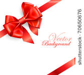 red bow isolated on white....