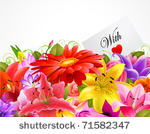 bouquet of tender flowers with...