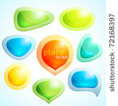 set of colorful bubbles for...