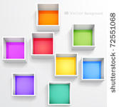 3d isolated empty colorful...
