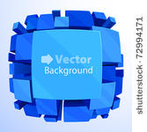 3d blue abstract background...