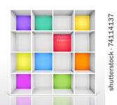 3d isolated empty colorful...