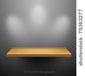 3d isolated empty shelf for...