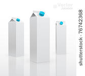 blank milk or juice pack. 3d...