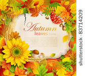 autumn vintage greeting card on ...