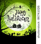 halloween illustration with...
