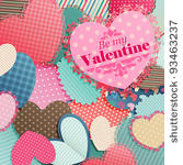valentine s day card with pile...
