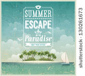 vintage seaside view poster....