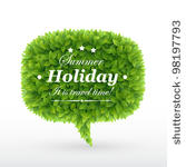 summer bubble for speech  green ...