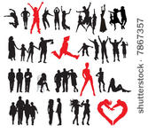 silhouettes of people  business ...