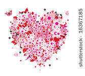 floral heart shape