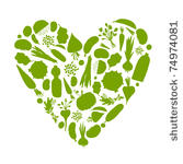 healthy life   heart shape with ...