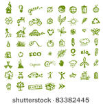 green ecology icons for your...