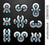 vector abstract logo set