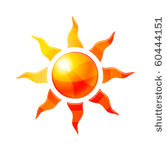 isolated abstract vector sun...