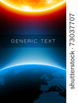 vector earth and sun