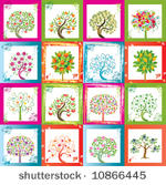 sixteen original vector trees...