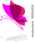 pink butterfly vector