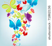 butterfly background  vector...