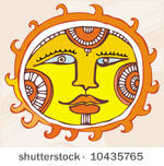ethnic sun. design element.  to ...