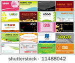 collection business cards...