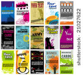 grunge business cards templates ...