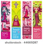 valentine's day banners with...