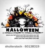 spooky halloween composition