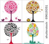 vector set of colorful stylized ...