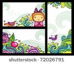 decorative floral banners...