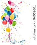 party balloons with space for...