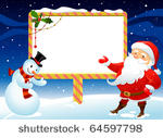 snowman and santa claus with...