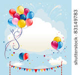 festive balloons background...